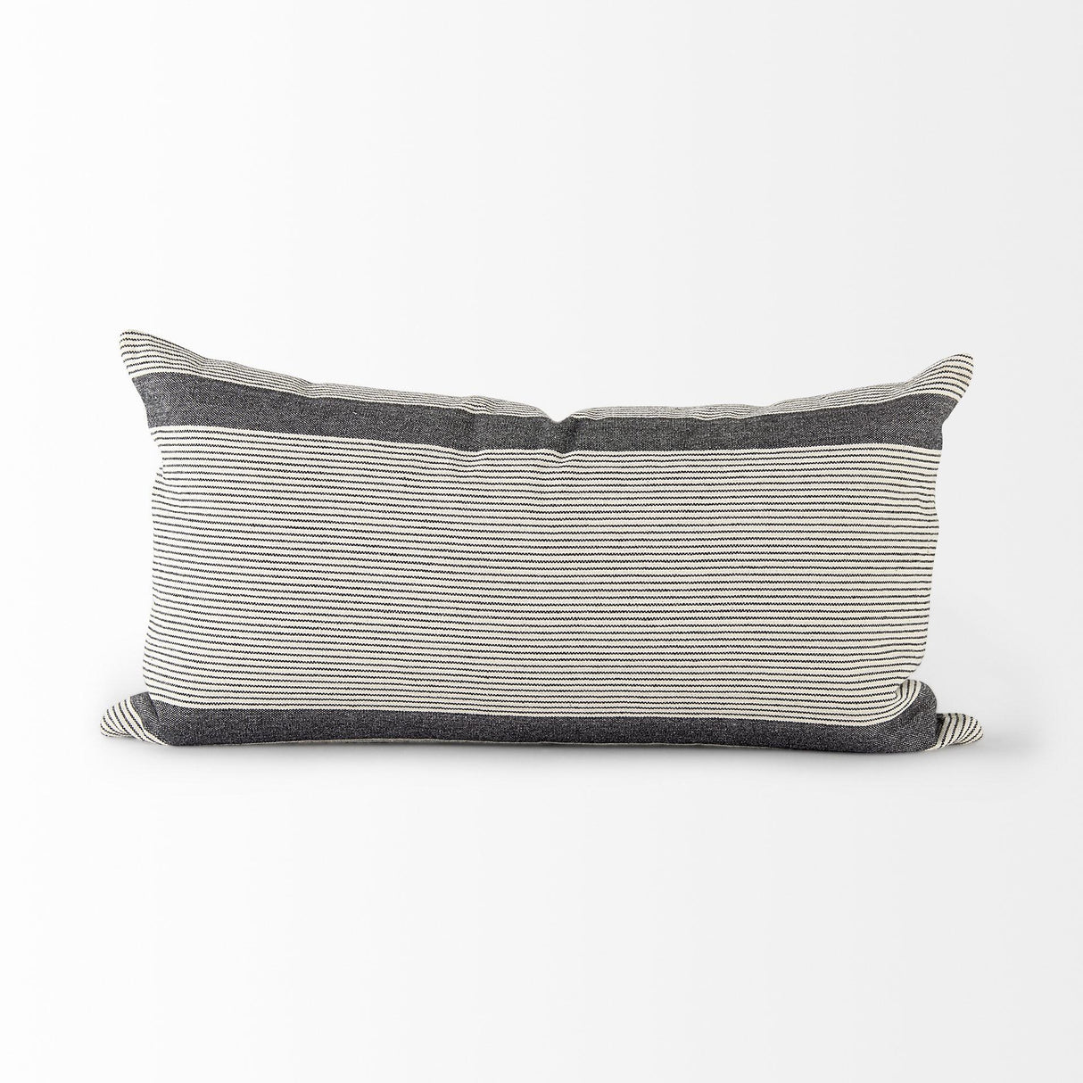 Mercana Nancy 14 x 26 Beige With Black Stripe Detail Decorative Pillow Cover