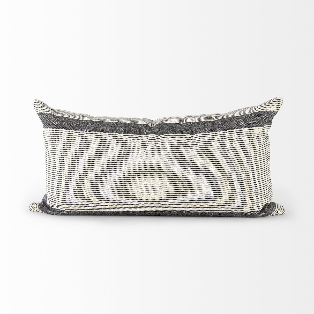 Mercana Nancy 14 x 26 Beige With Black Stripe Detail Decorative Pillow Cover