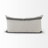 Mercana Nancy 14 x 26 Beige With Black Stripe Detail Decorative Pillow Cover