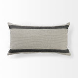 Mercana Nancy 14 x 26 Beige With Black Stripe Detail Decorative Pillow Cover