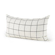 Mercana Suzanne 14 x 26 White/Black Square Pattern Decorative Pillow Cover