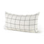 Mercana Suzanne 14 x 26 White/Black Square Pattern Decorative Pillow Cover