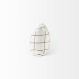 Mercana Suzanne 14 x 26 White/Black Square Pattern Decorative Pillow Cover