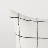 Mercana Suzanne 14 x 26 White/Black Square Pattern Decorative Pillow Cover