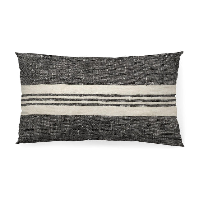Mercana Sharon 14 x 26 Black With Stripes Decorative Pillow Cover