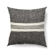 Mercana Sharon 20 x 20 Black With Stripes Decorative Pillow Cover