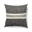 Mercana Sharon 20 x 20 Black With Stripes Decorative Pillow Cover