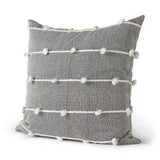Mercana Linda 20 x 20 Navy And Cream With White Detail Decorative Pillow Cover