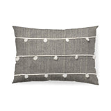Mercana Linda 13 x 21 Navy And Cream With White Detail Decorative Pillow Cover