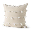 Mercana Erica 20 x 20 Cream With White Detail Decorative Pillow Cover