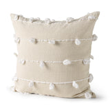 Mercana Erica 20 x 20 Cream With White Detail Decorative Pillow Cover