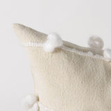 Mercana Erica 20 x 20 Cream With White Detail Decorative Pillow Cover