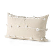 Mercana Erica 13 x 21 Cream With White Detail Decorative Pillow Cover