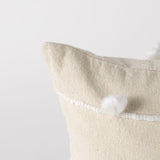 Mercana Erica 13 x 21 Cream With White Detail Decorative Pillow Cover