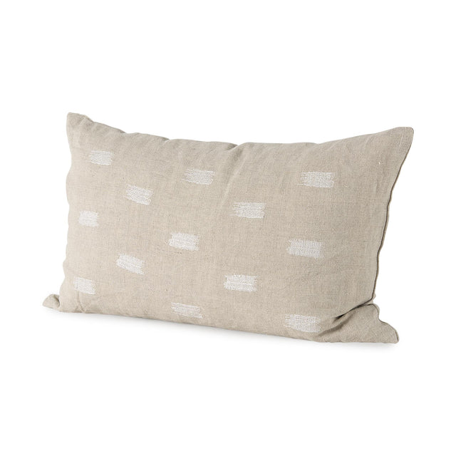 Mercana Lacey 13 x 21 Beige/White Decorative Pillow Cover