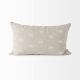Mercana Lacey 13 x 21 Beige/White Decorative Pillow Cover