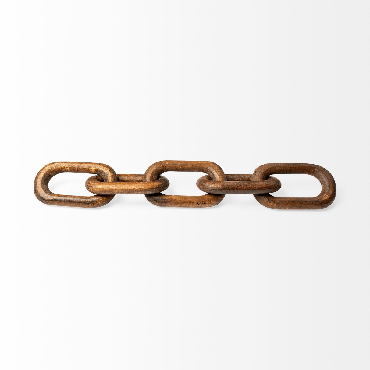 Mercana Alix 29L x 5W Brown Wooden Hand-Made 5 Link Chain