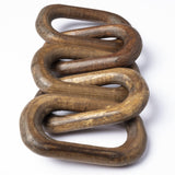 Mercana Alix 29L x 5W Brown Wooden Hand-Made 5 Link Chain