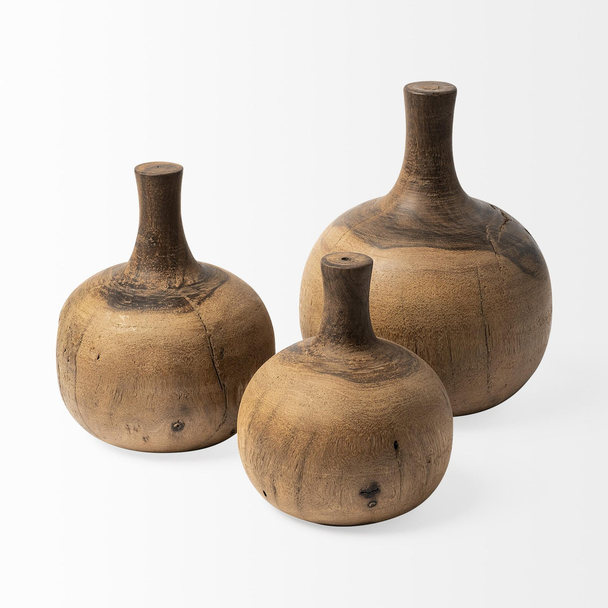 Mercana Afra Medium Solid Wood Vase Shaped Decorative Object