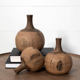 Mercana Afra Large Solid Wood Vase Shaped Decorative Object
