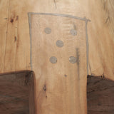 Mercana Asco 18"H Rustic Solid Reclaimed Wood Stool