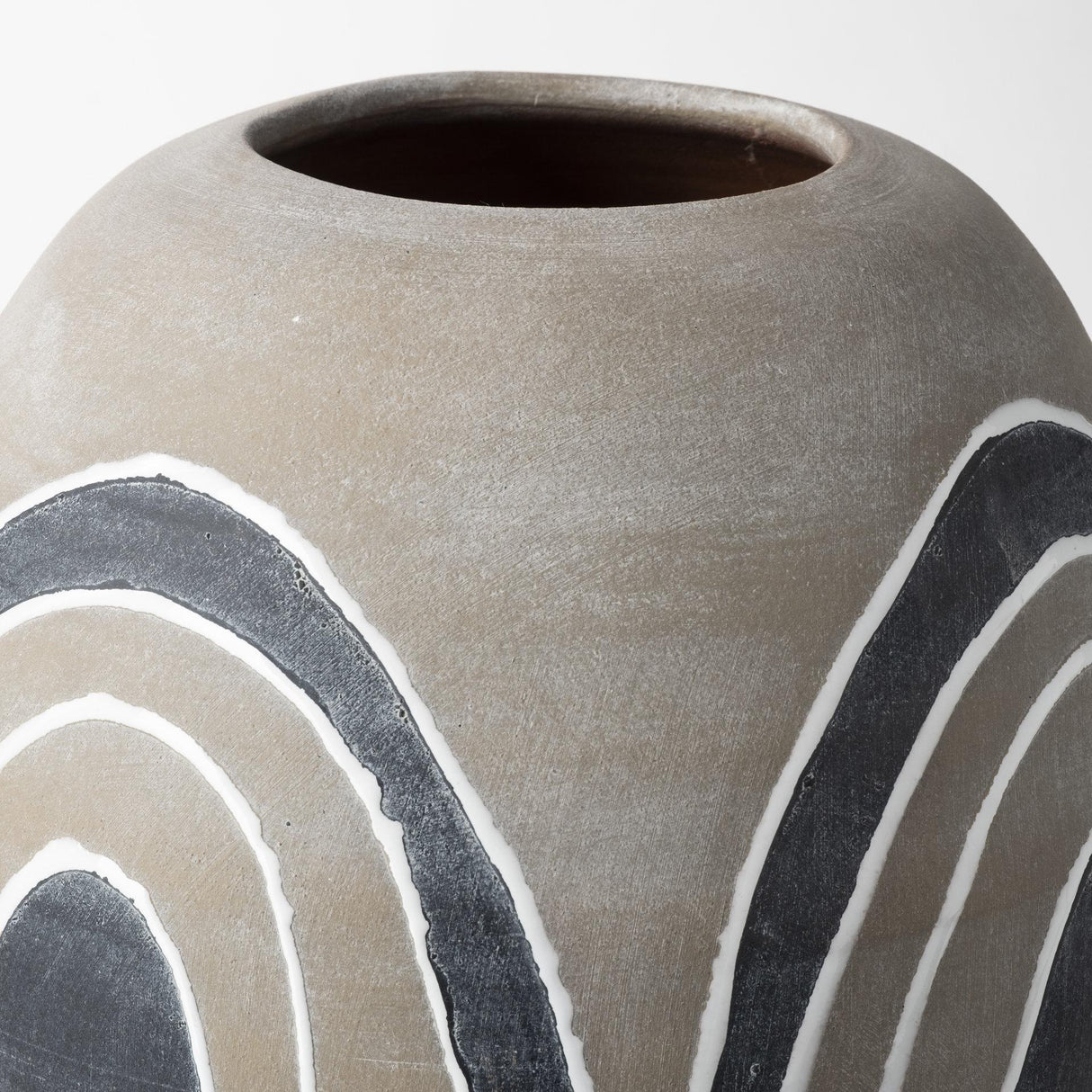 Mercana Cove Small Brown/White Ceramic Vase