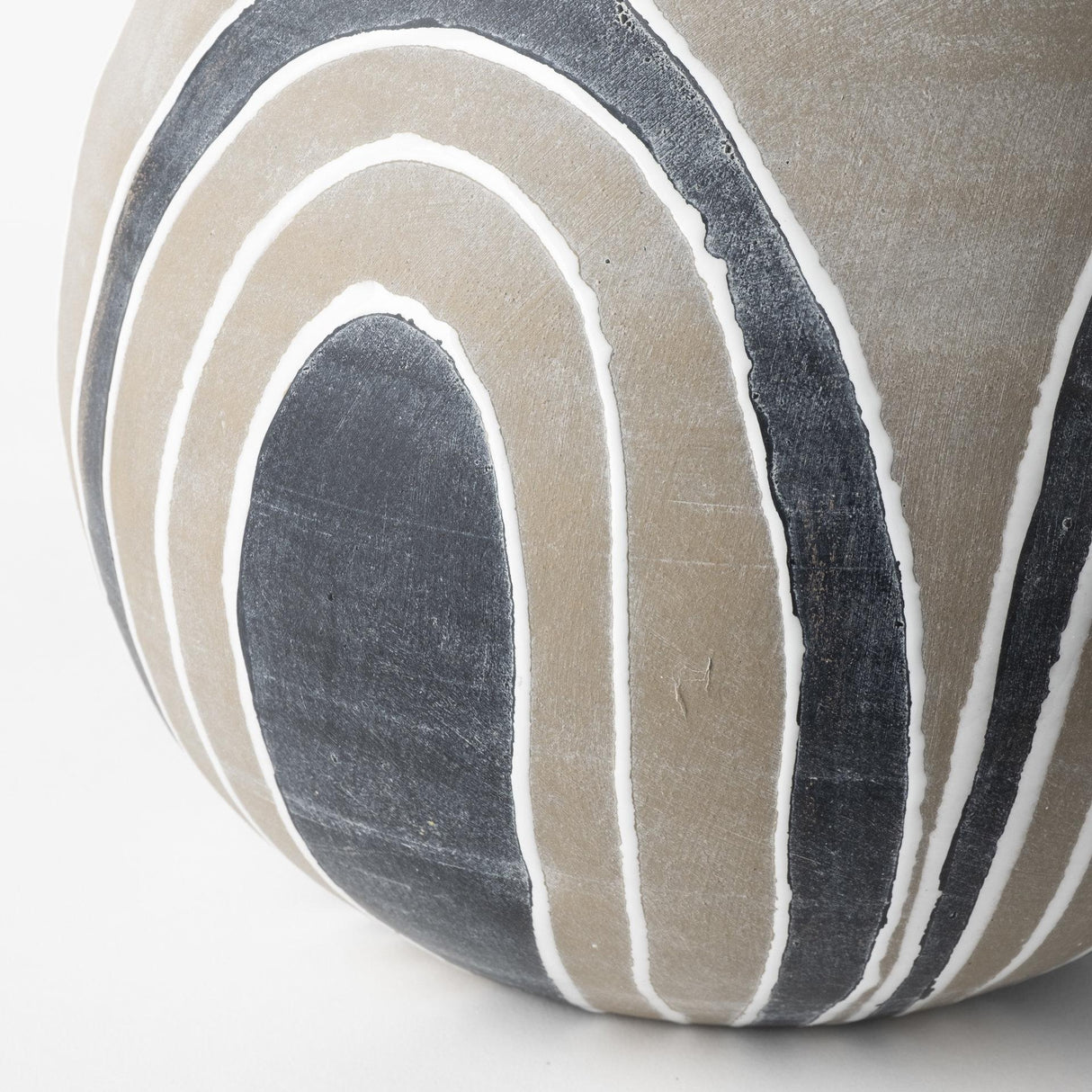 Mercana Cove Small Brown/White Ceramic Vase