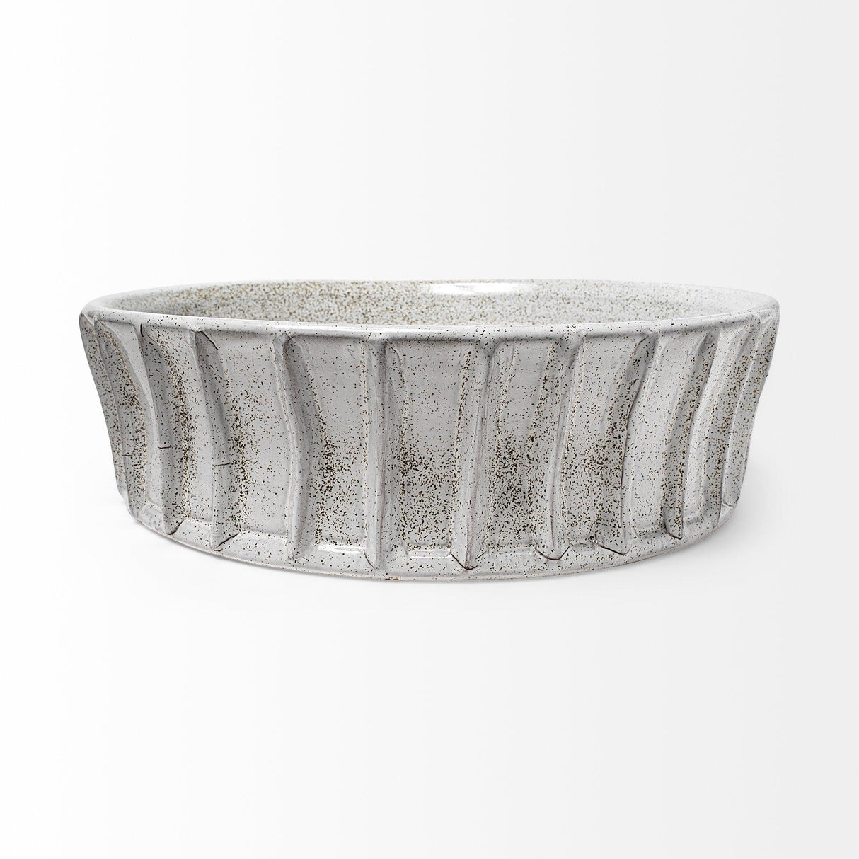 Mercana Silone (Large) 16L x 16W White Ceramic Bowl