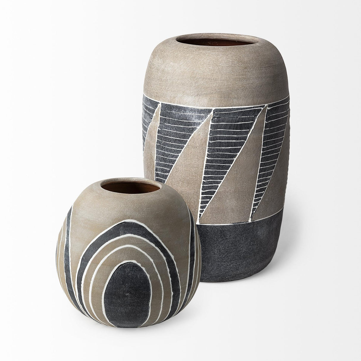 Mercana Cove Grey/Brown Ceramic Vase