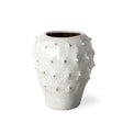 Mercana Julian Small Glossy White Ceramic Spoked Vase