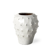 Mercana Julian Small Glossy White Ceramic Spoked Vase