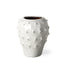 Mercana Julian Small Glossy White Ceramic Spoked Vase