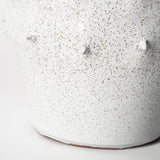 Mercana Julian Small Glossy White Ceramic Spoked Vase