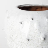 Mercana Julian Small Glossy White Ceramic Spoked Vase