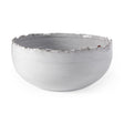 Mercana Larsen 13L x 13W White Ceramic Large Decorative Bowl