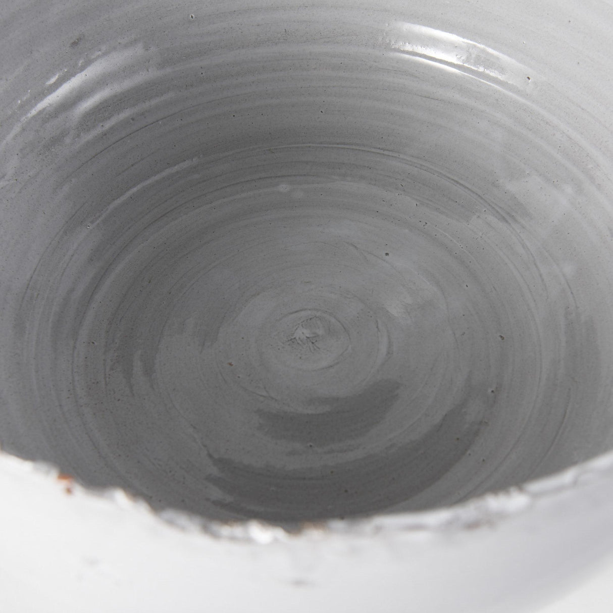 Mercana Larsen 13L x 13W White Ceramic Large Decorative Bowl