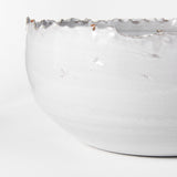 Mercana Larsen 13L x 13W White Ceramic Large Decorative Bowl