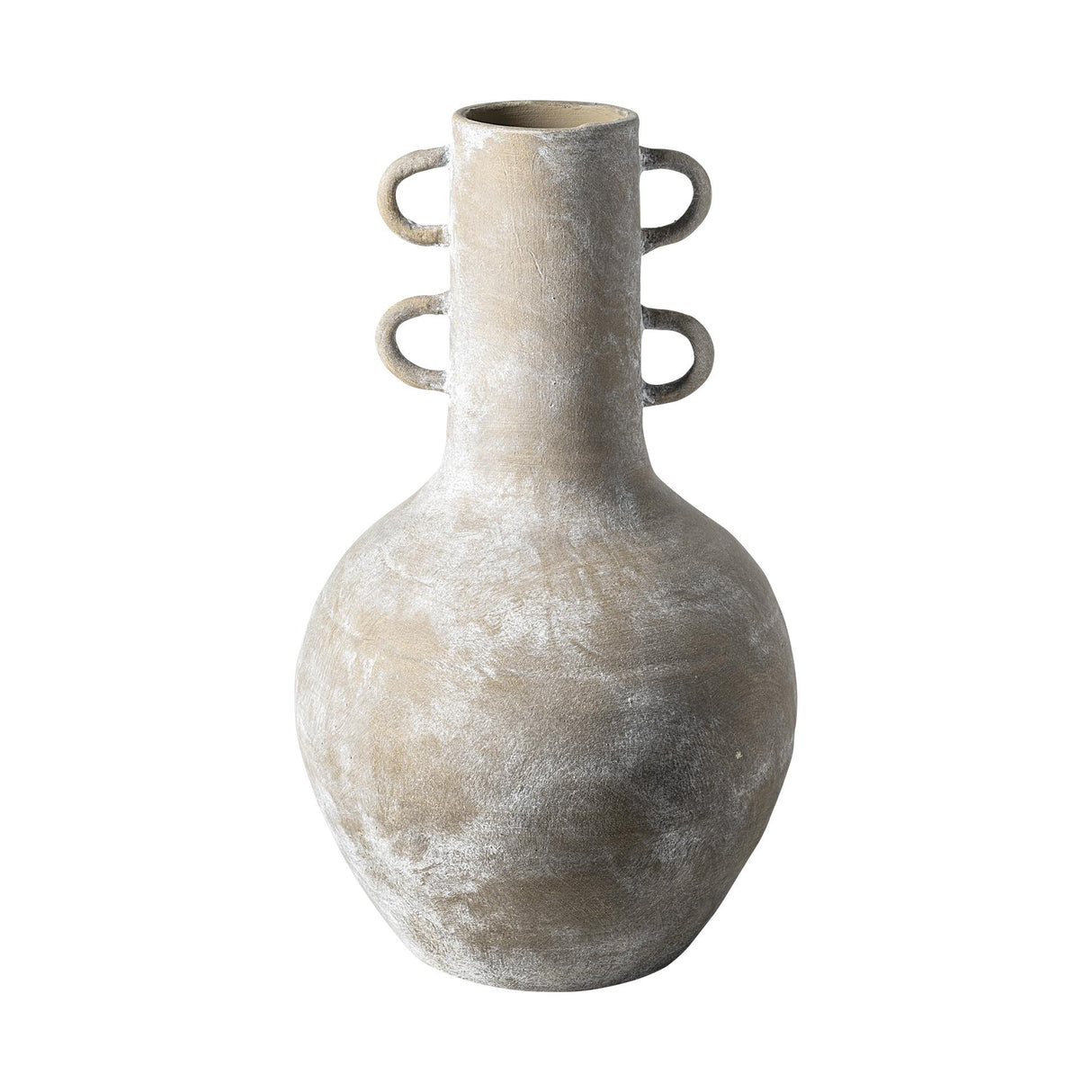 Mercana Sherry Rustic Brown Tall Neck Ceramic Vase