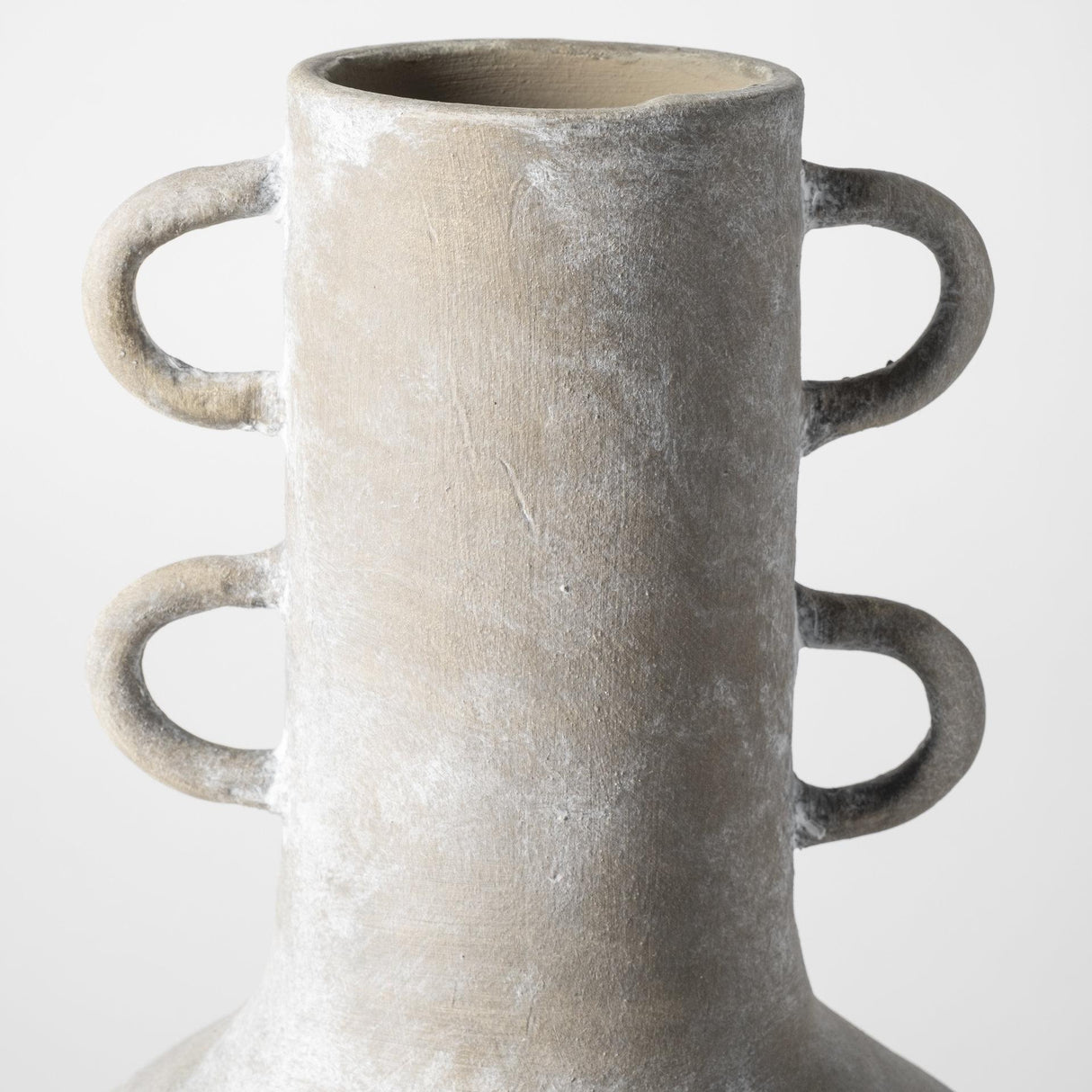Mercana Sherry Rustic Brown Tall Neck Ceramic Vase