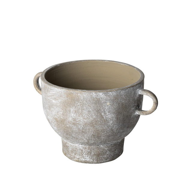 Mercana Deya Small Rustic Brown Ceramic Vase