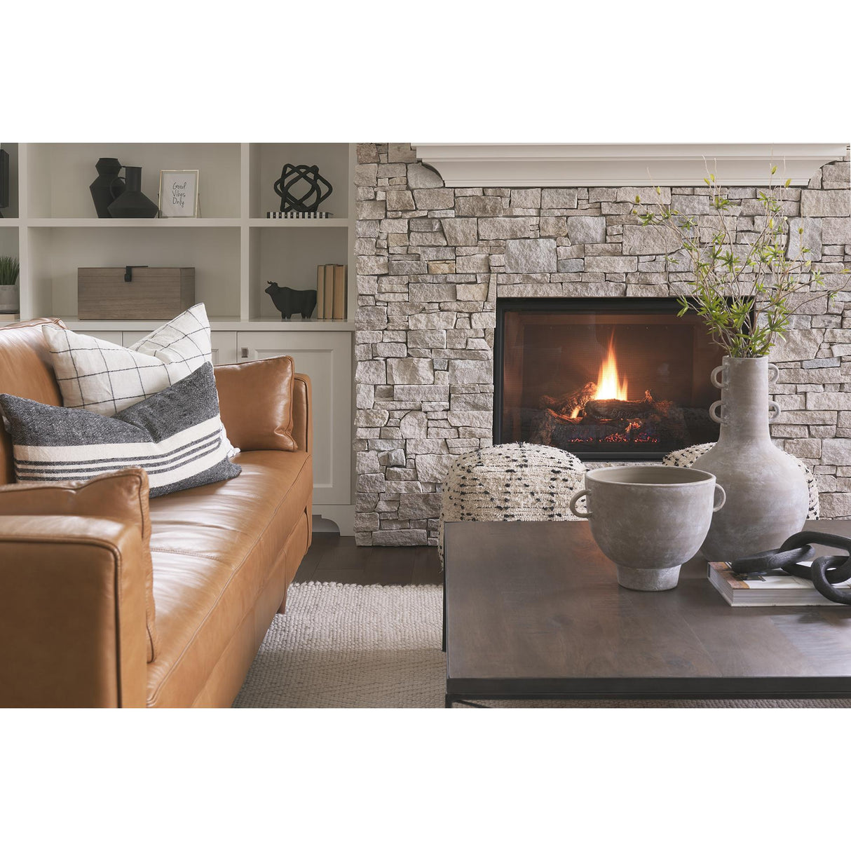 Mercana Deya Large Rustic Brown Ceramic Vase