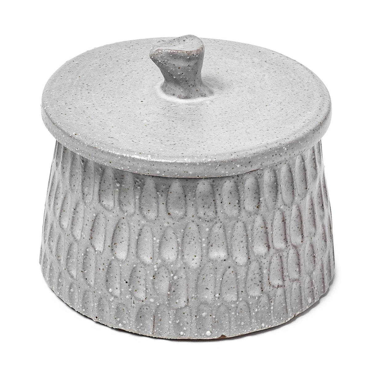 Mercana Azul (Large) 5L x 5W Gray Ceramic Detailed Decorative Box