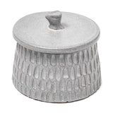 Mercana Azul (Large) 5L x 5W Gray Ceramic Detailed Decorative Box
