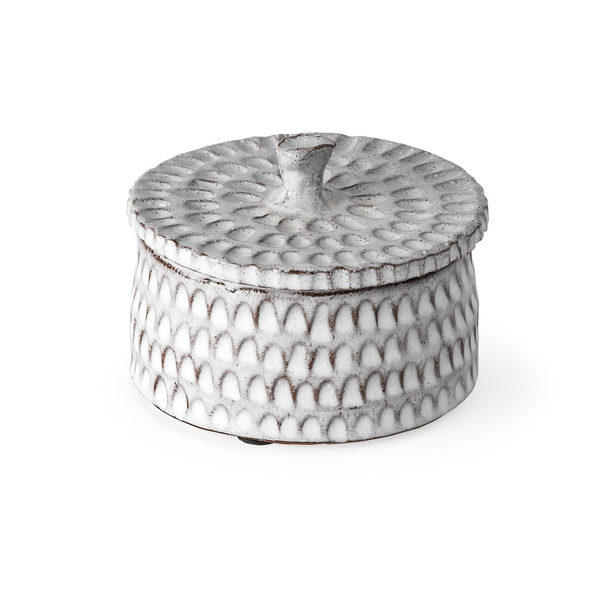 Mercana Azul (Small) 5L x 5W Gray Ceramic Detailed Decorative Box