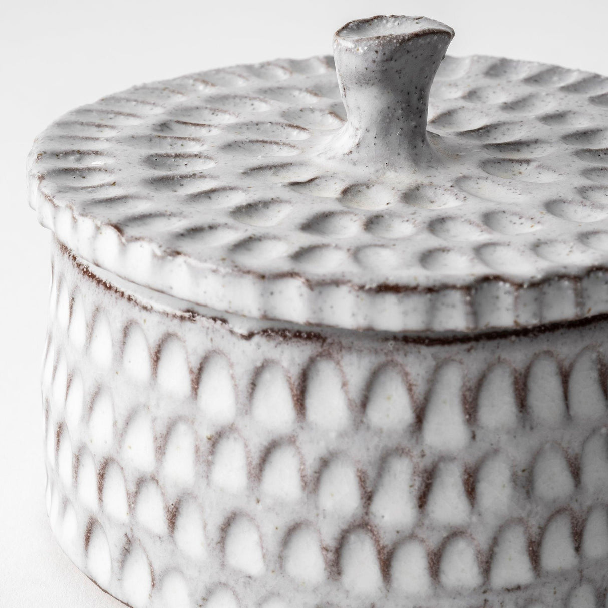 Mercana Azul (Small) 5L x 5W Gray Ceramic Detailed Decorative Box