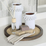 Mercana Farmhampton Small Gray Spoked Ceramic Vase
