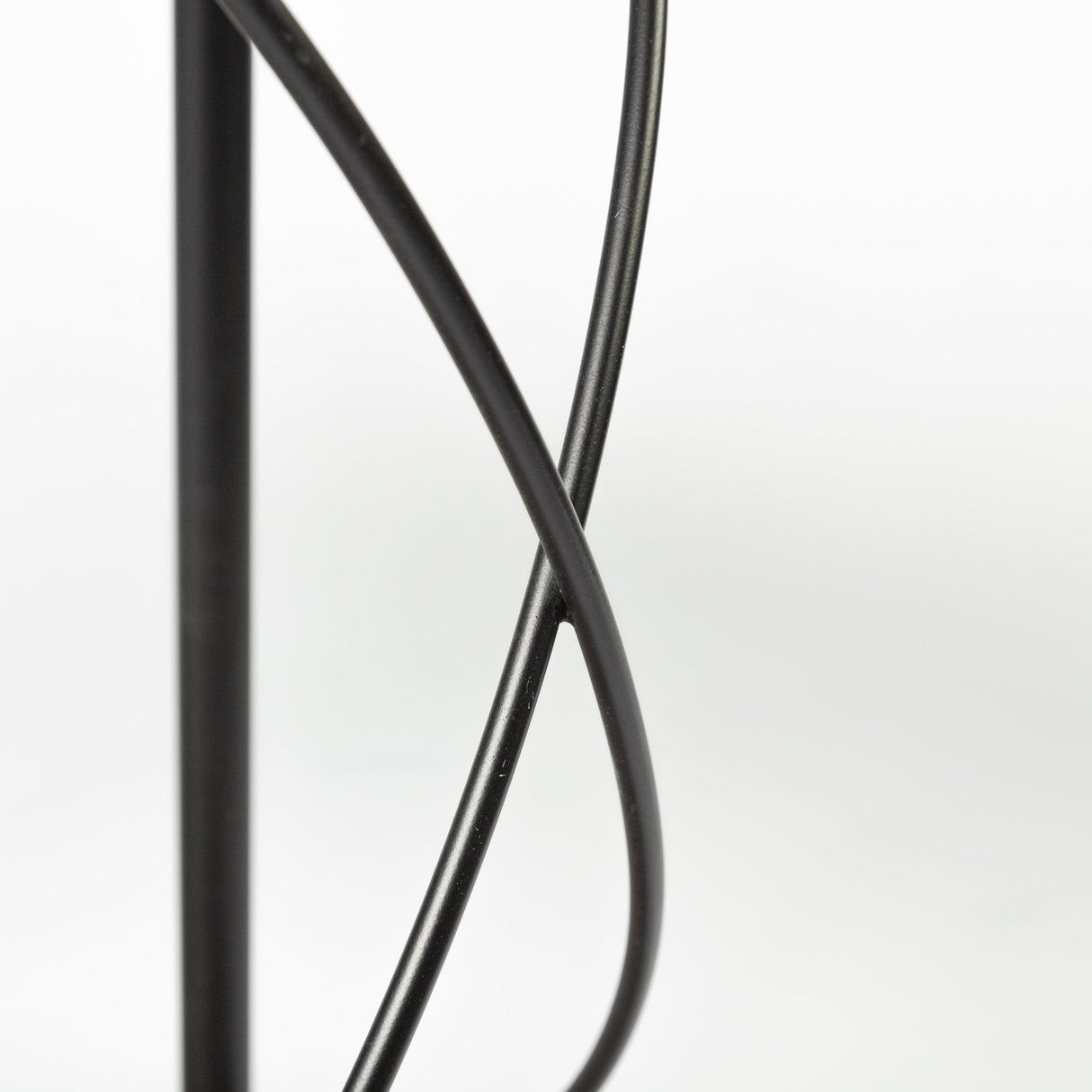Mercana Marlon Black Metal Frame Two Tier Shelves w/Stemware holder Bar Cart