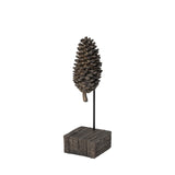 Mercana Pinterra (Small) 4L x 4W Brown Resin Pinecone Replica