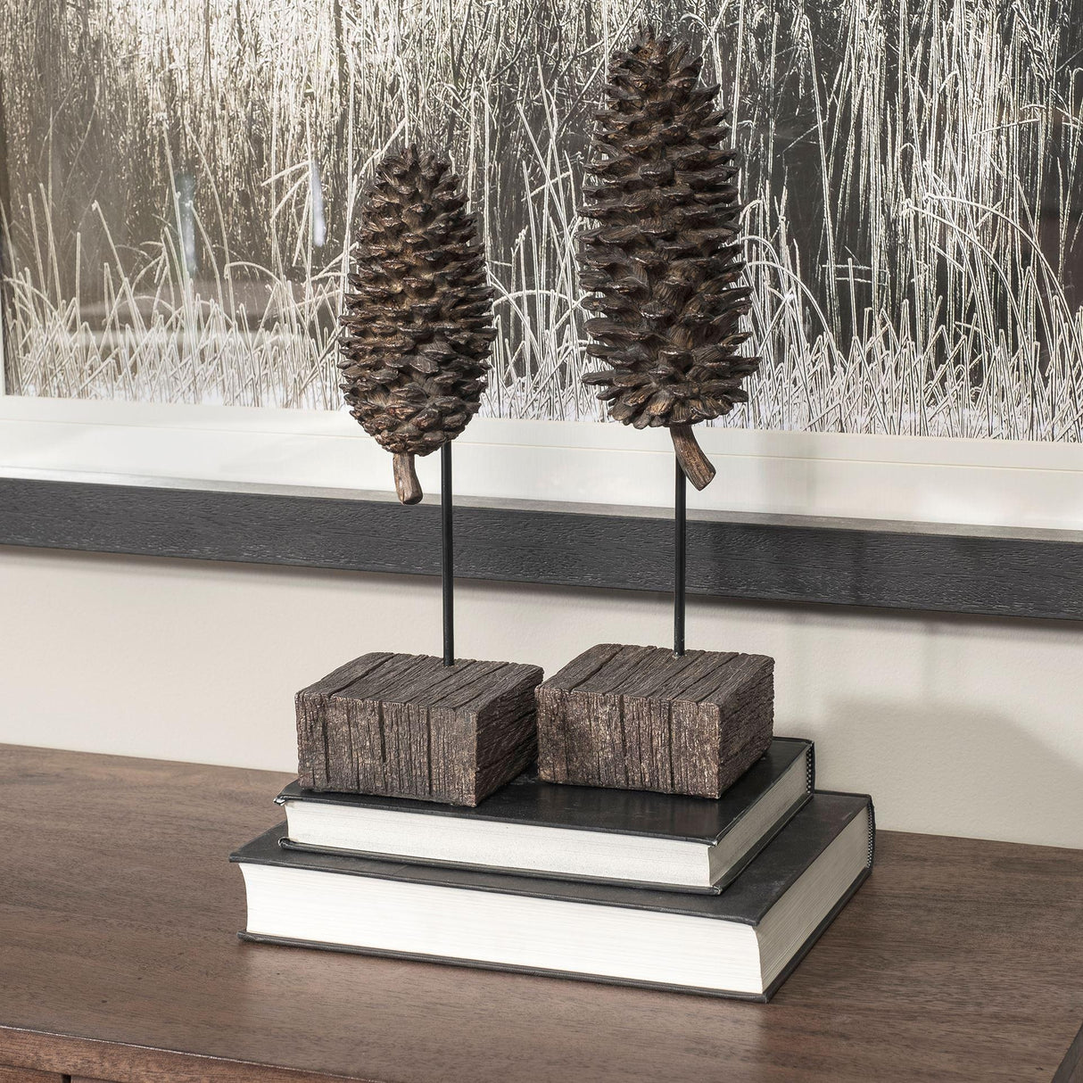 Mercana Pinterra (Small) 4L x 4W Brown Resin Pinecone Replica