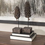 Mercana Pinterra (Small) 4L x 4W Brown Resin Pinecone Replica